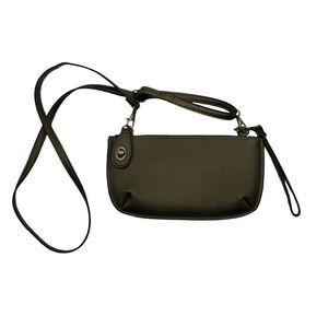 Joy Susan Bronze Crossbody Clutch Pebbled Vegan Leather Zipper Mall Purse